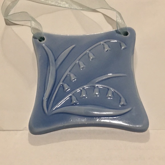 Flower tiles Hanging Decor 4 tiles Purple Blue & yellow Ceramic 5 x 5” Beauties - Picture 13 of 16